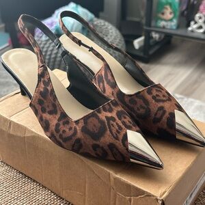 Leopard Print Slingback Heels